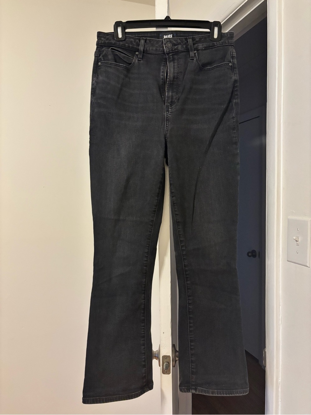 Paige Classic mid-rise bootcut Black Jeans